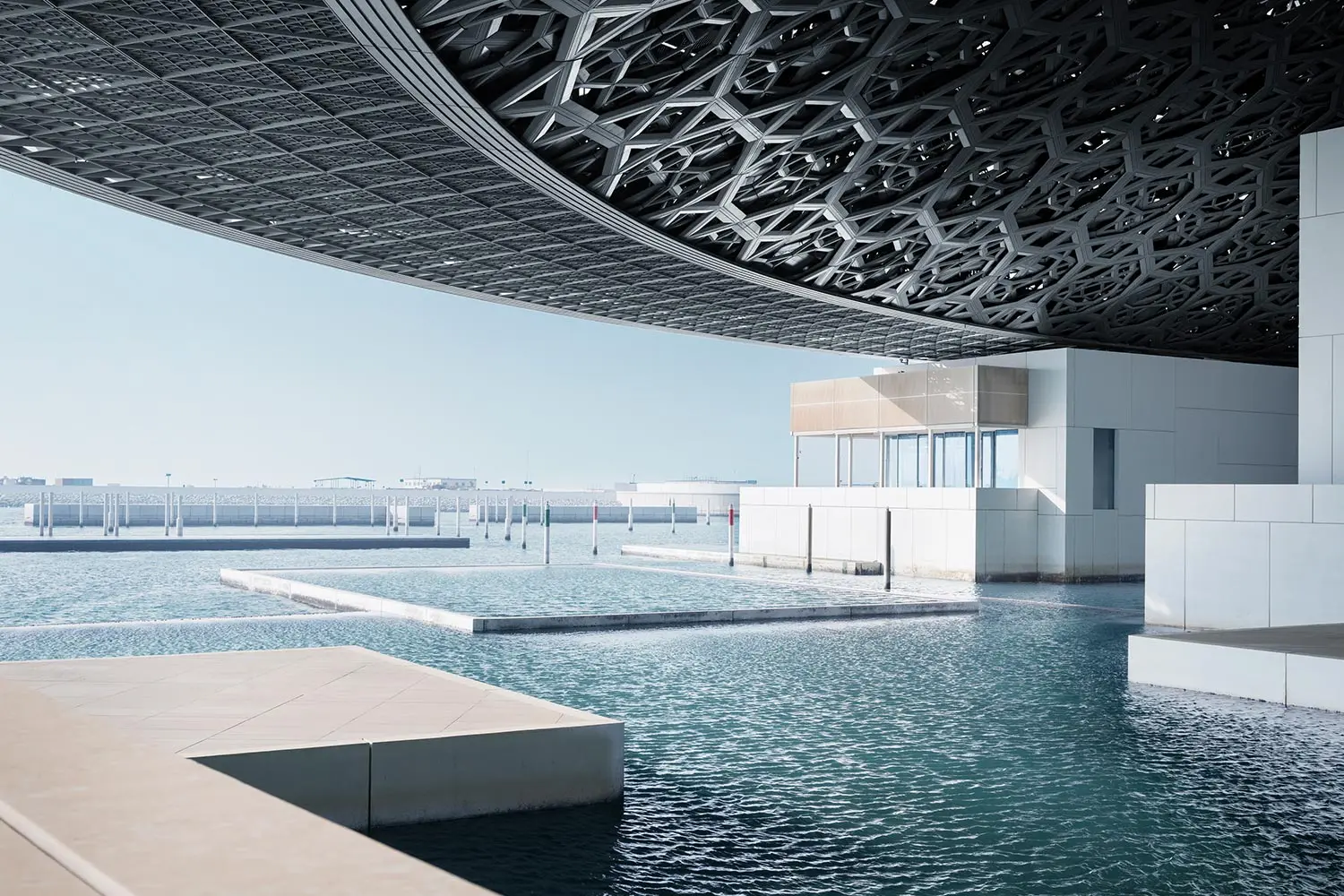 Under the architectural masterpiece of Jean Nouvel’s dome, natural light filters in to create a magical atmosphere.