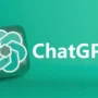 3D logo of ChatGPT with white text on a green gradient background, symbolizing artificial intelligence and conversation technology.