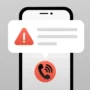Warning alert on smartphone screen about potential scam call, illustrating NordVPN Scam Call Protection feature for Android users.