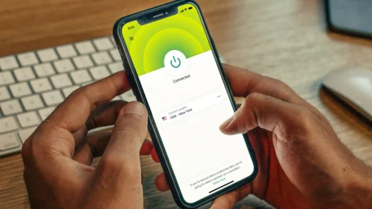 User connected to ExpressVPN on a smartphone, illustrating easy access to VPN protection across all pricing plans—Basic, Advanced, and Pro.