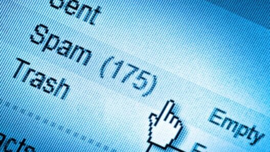 A digital screen with an email interface, focusing on the “Spam (175)” folder and a cursor hovering over the “Empty” button, ready to delete junk emails.