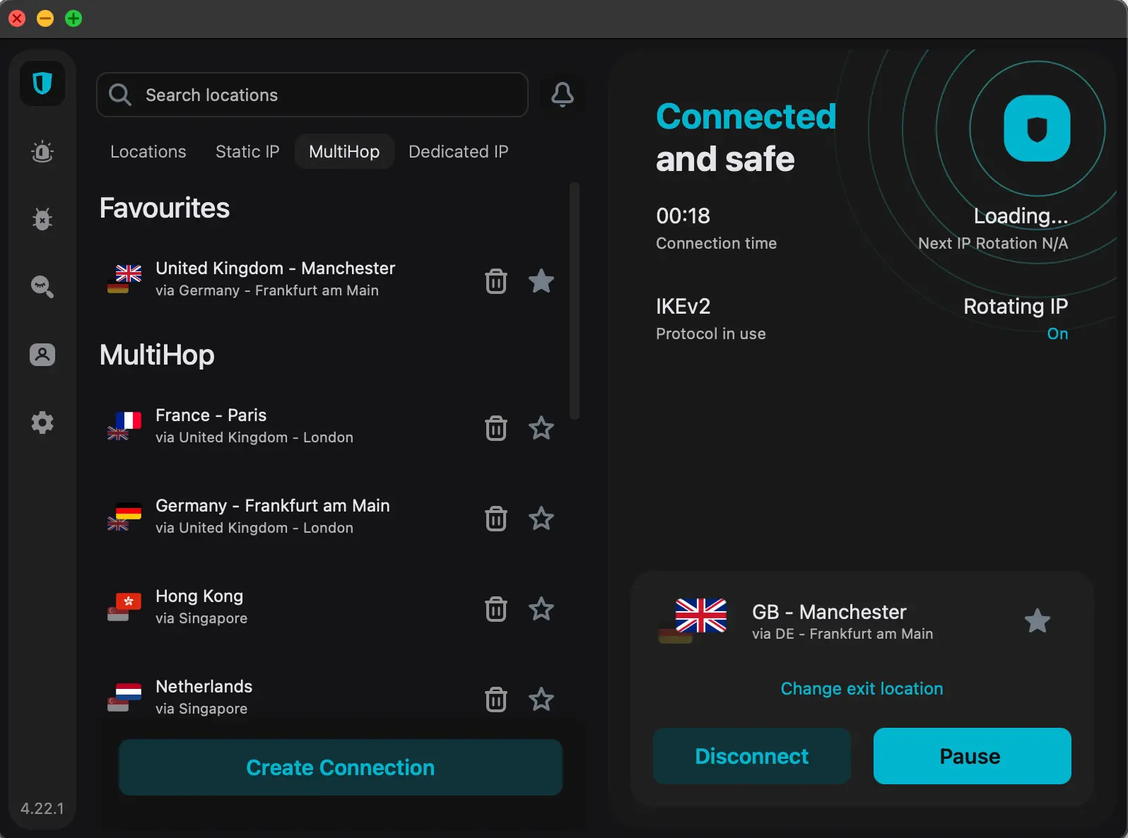 SurfShark app for macOS