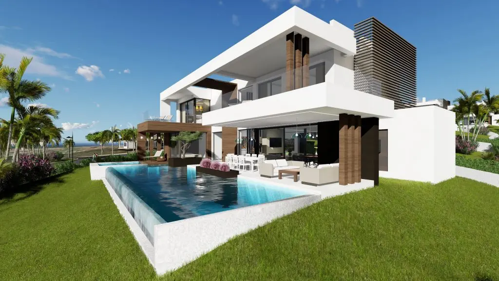 A modern luxury villa on Spain’s sunny coast – exactly the kind of dream home many international buyers look for when investing in Spanish real estate.