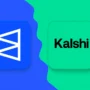 Side-by-side comparison of Polymarket and Kalshi logos on blue and green backgrounds, visually representing the contrast between the two prediction market platforms.