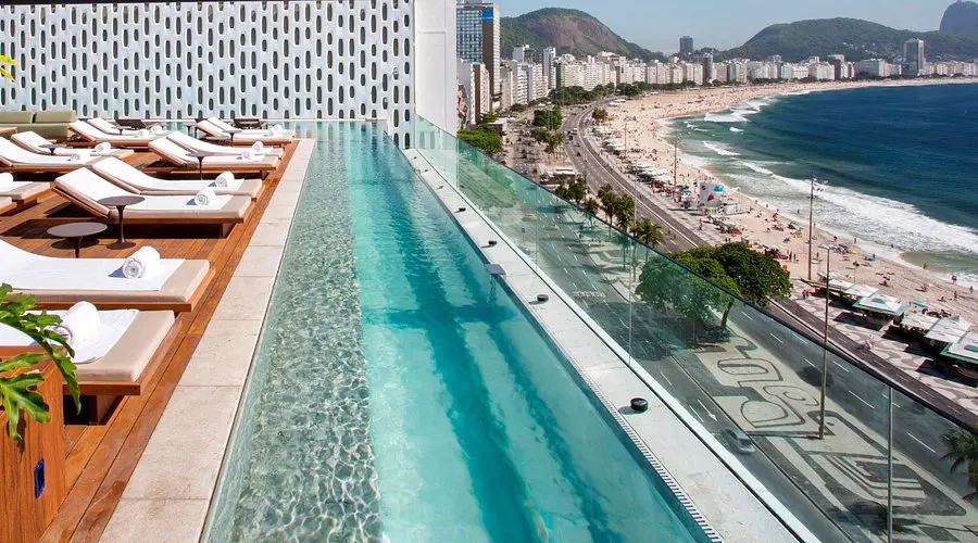 EMILIANO RIO | Venclikovi.com Rooftop pool at Emiliano Rio overlooking Copacabana