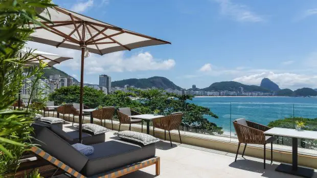 Fairmont Rio de Janeiro | Venclikovi.com Fairmont Rio sun terrace with view of Sugarloaf Mountain