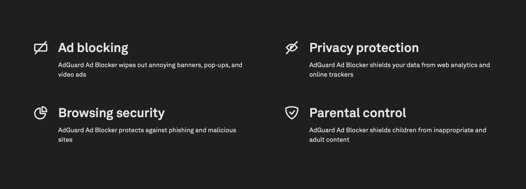 adguard-mac-core-features | Venclikovi.com AdGuard for Mac main feature screen showing ad blocking, privacy protection and system wide filtering options