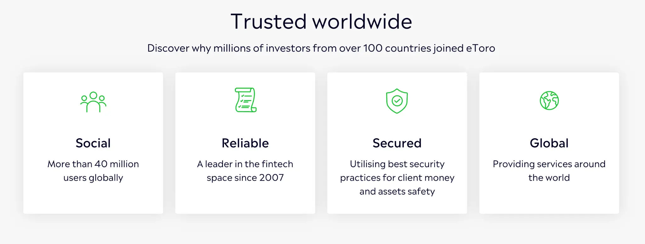 etoro-global-trading-benefits | Venclikovi.com eToro highlights global trust, security, and accessibility for over 40 million users