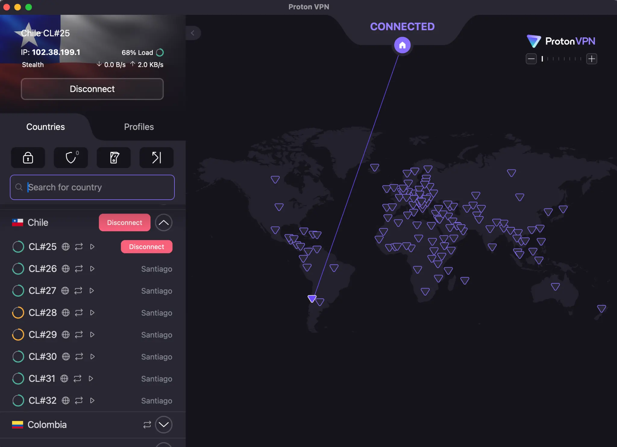 protonvpn-server-list-chile-ip-options | Venclikovi.com ProtonVPN Chile server list with multiple Santiago options