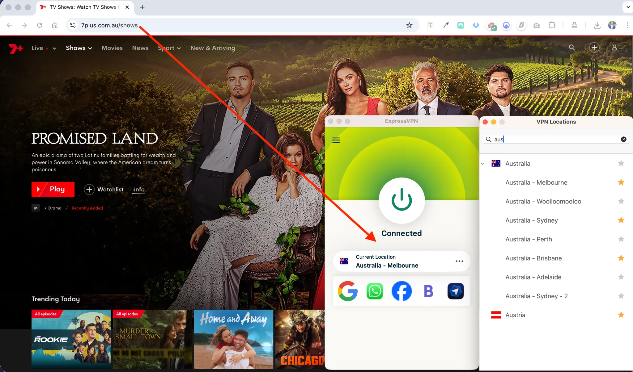 7Plus_PromisedLand_ExpressVPN | Venclikovi.com Watching Promised Land on 7Plus via ExpressVPN with Melbourne location