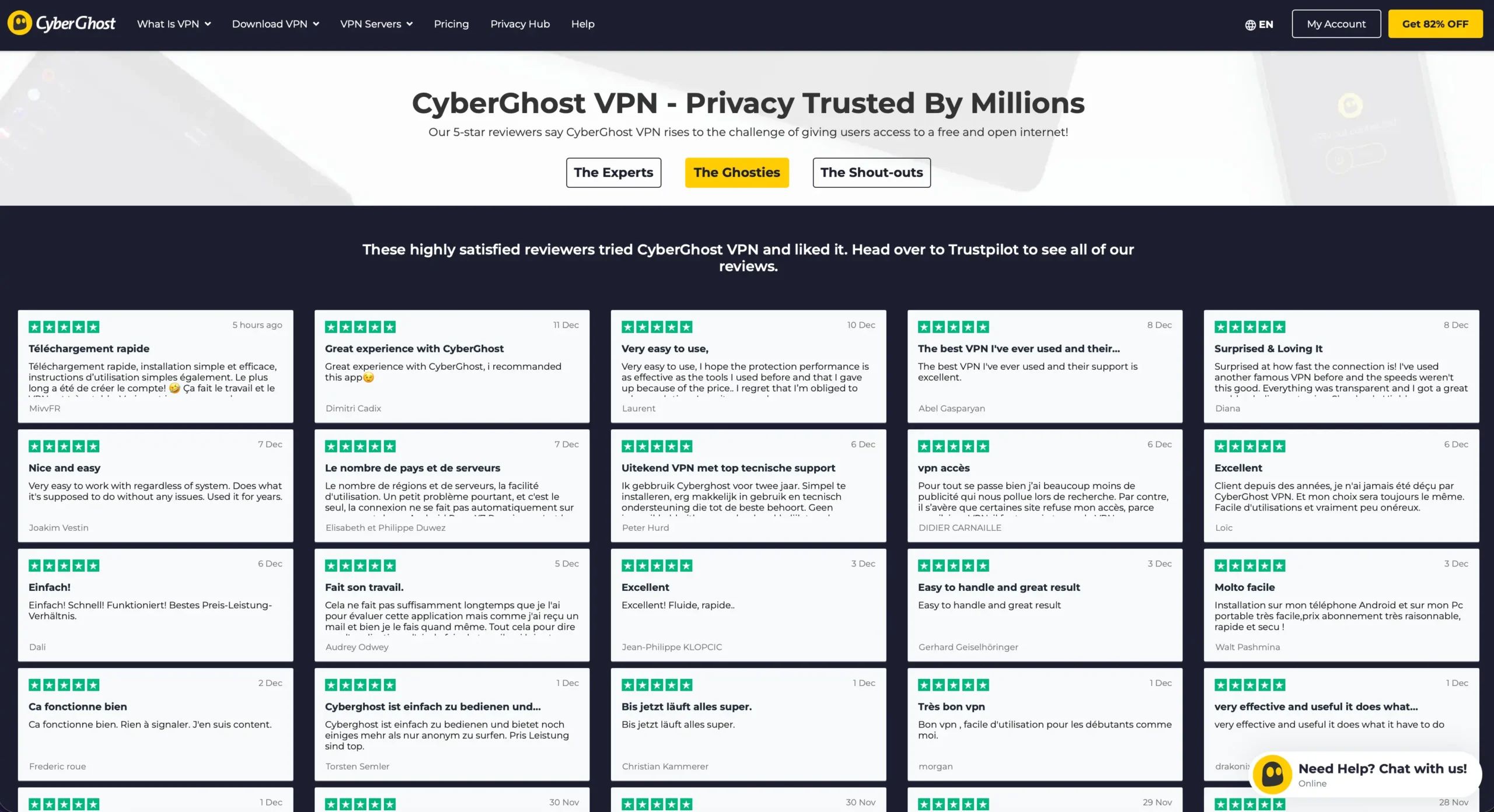 CyberGhost TrustPilot | Venclikovi.com CyberGhost Trustpilot reviews