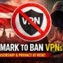 Illustration showing Denmark’s flag, a crossed-out VPN shield, and a hooded figure at a laptop, symbolizing Denmark’s proposed VPN ban and the growing threat to online privacy and internet freedom.