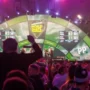 Fans cheering during the Paddy Power World Darts Championship 2025/26 at Alexandra Palace, broadcast live on Sky Sports.