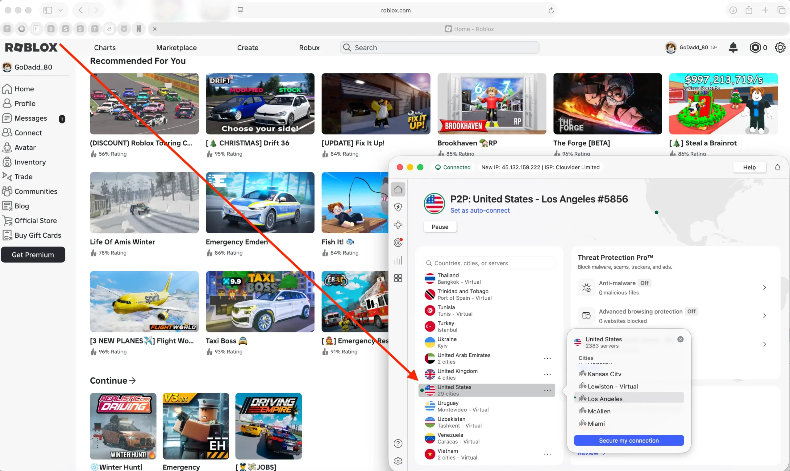 Roblox NordVPN | Venclikovi.com oblox website opened using NordVPN United States server