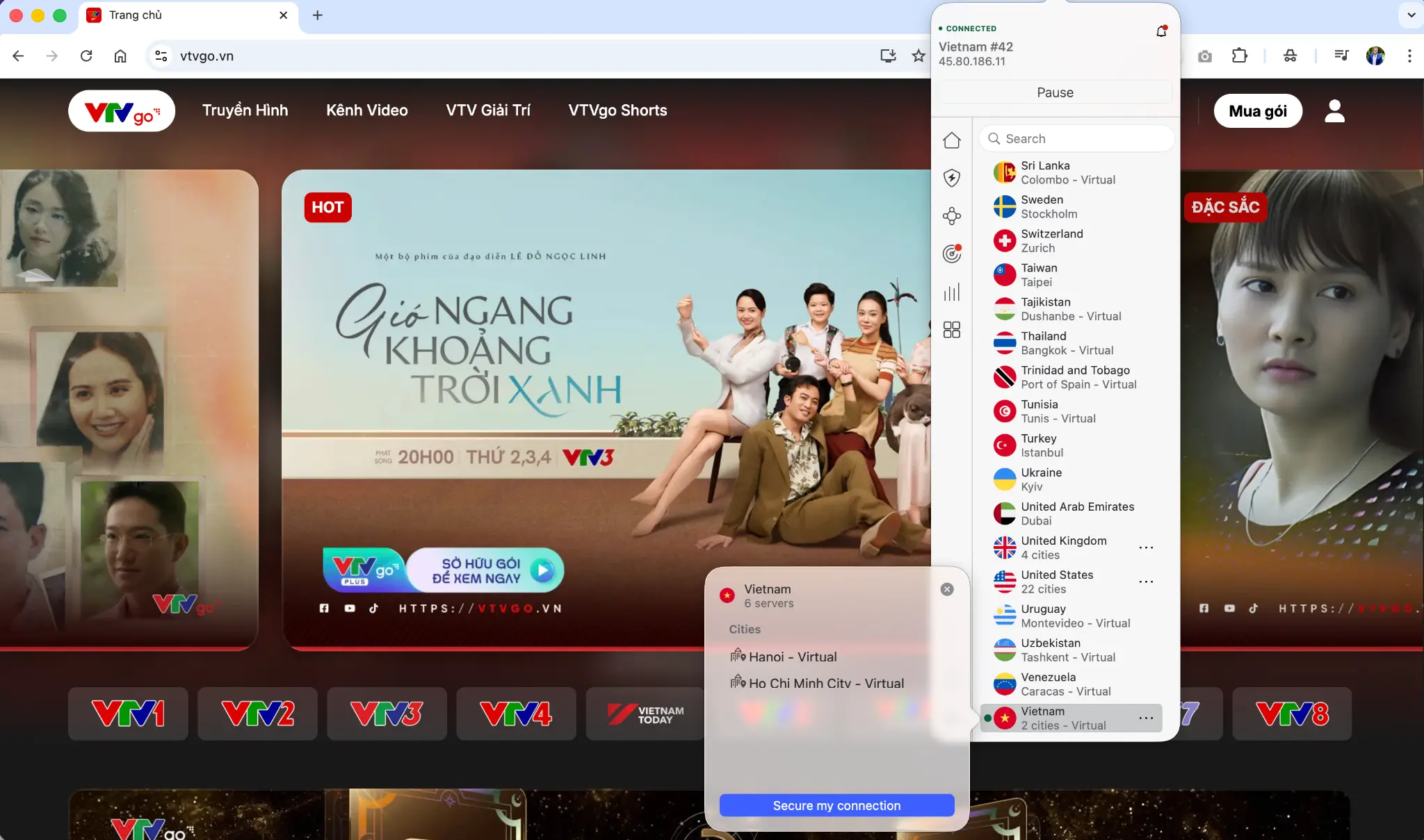 nordvpn-vietnam-vtv-go-platform-connected | Venclikovi.com Watching VTV Go from abroad while connected to NordVPN Vietnam server