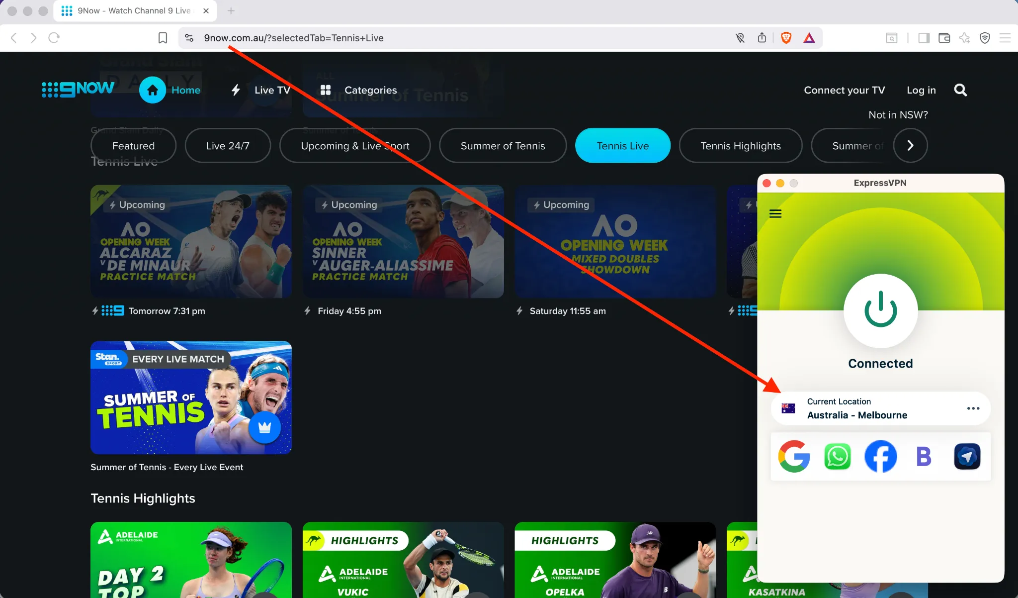 9now_unlocked_with_expressvpn | Venclikovi.com 9Now streaming interface unlocked using ExpressVPN connected to Australia
