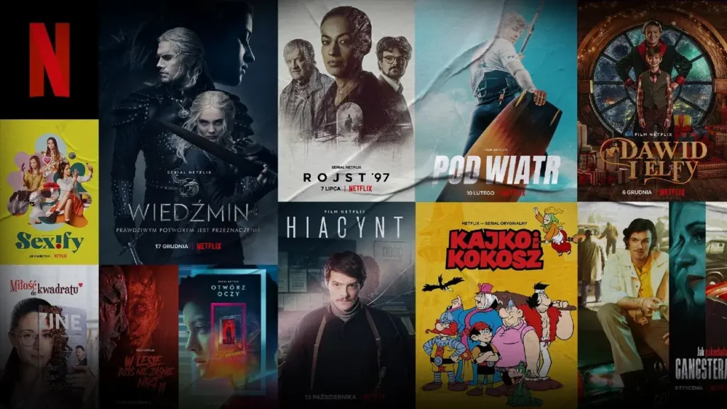 Netflix regional library showing different movies and series titles, illustrating how content availability changes by country and triggers VPN proxy errors