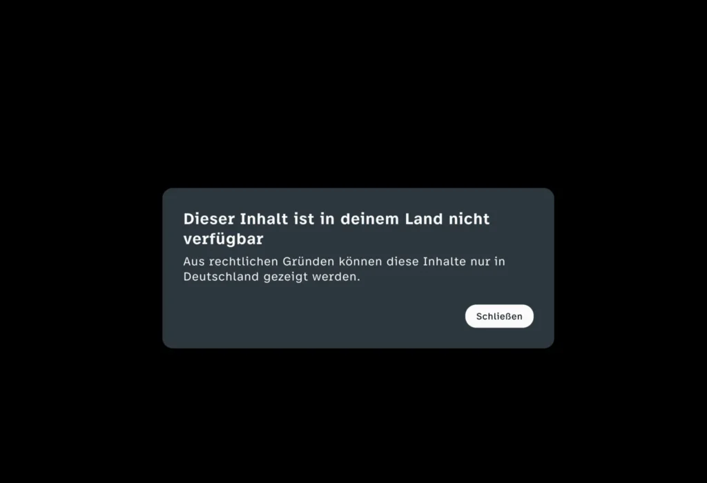 ZDF-blocked-outside-Germany | Venclikovi.com ZDF error message showing content blocked outside Germany due to location restrictions