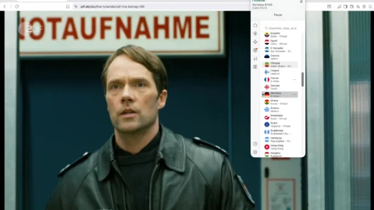 Live ZDF stream playing successfully while connected to a German server via NordVPN