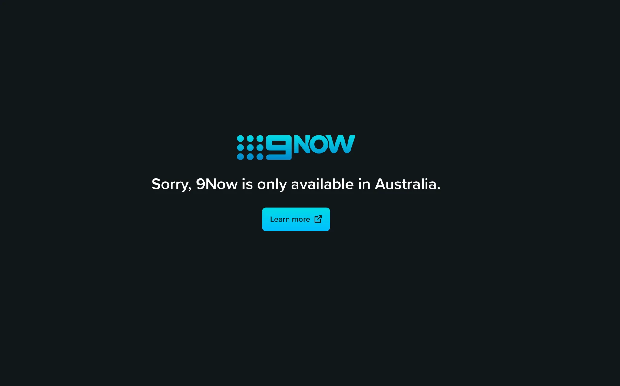 9now-geo-block-error | Venclikovi.com 9Now geo-blocking message saying "Sorry, 9Now is only available in Australia"