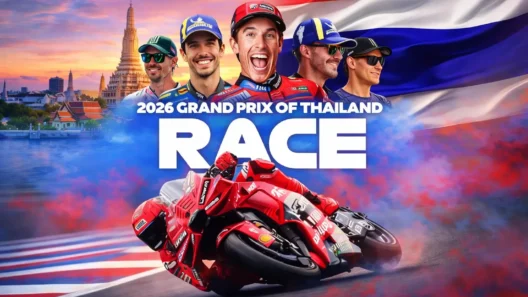 Motorcycle racing action artwork inspired by Thailand Grand Prix 2026